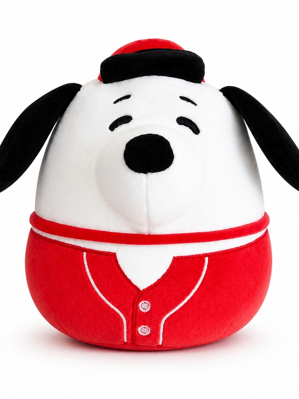 Squishmallows Snoopy Plush 8” Red Baseball Jersey Peanuts NWT
